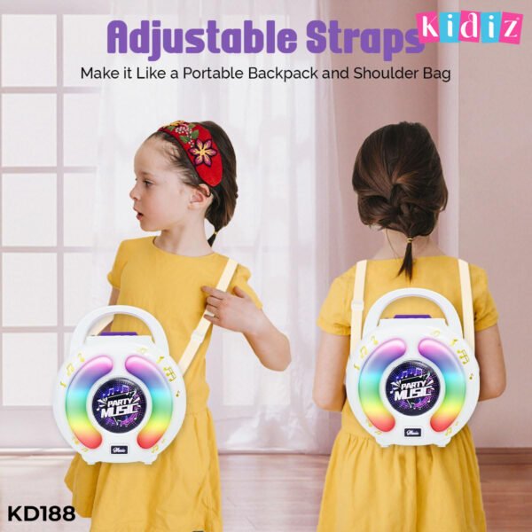 Haut-parleur rechargeable avec 2 microphones KD188 – Image 5