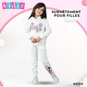 Survêtement pour fille BLANC KD231
