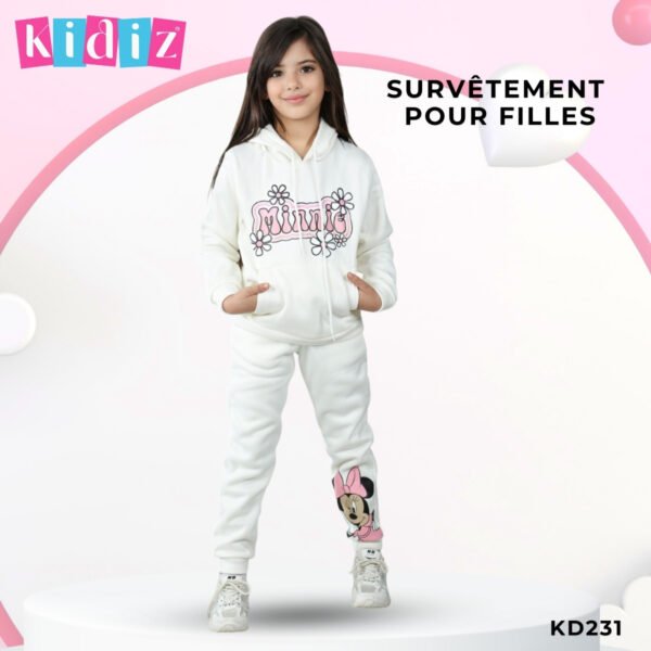 Survêtement pour fille BLANC KD231 – Image 4