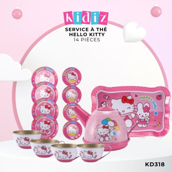 Service à thé Hello kitty 14 pièces KD318 – Image 3