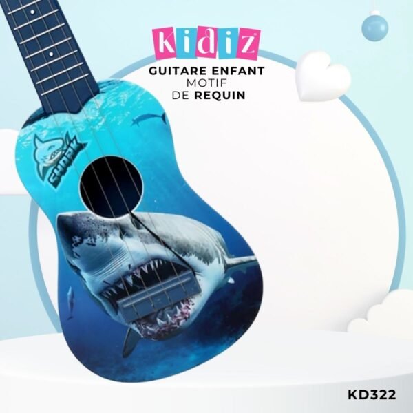 Guitare enfant motif de requin KD322 – Image 4