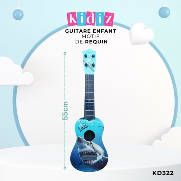 Guitare enfant motif de requin KD322 – Image 3