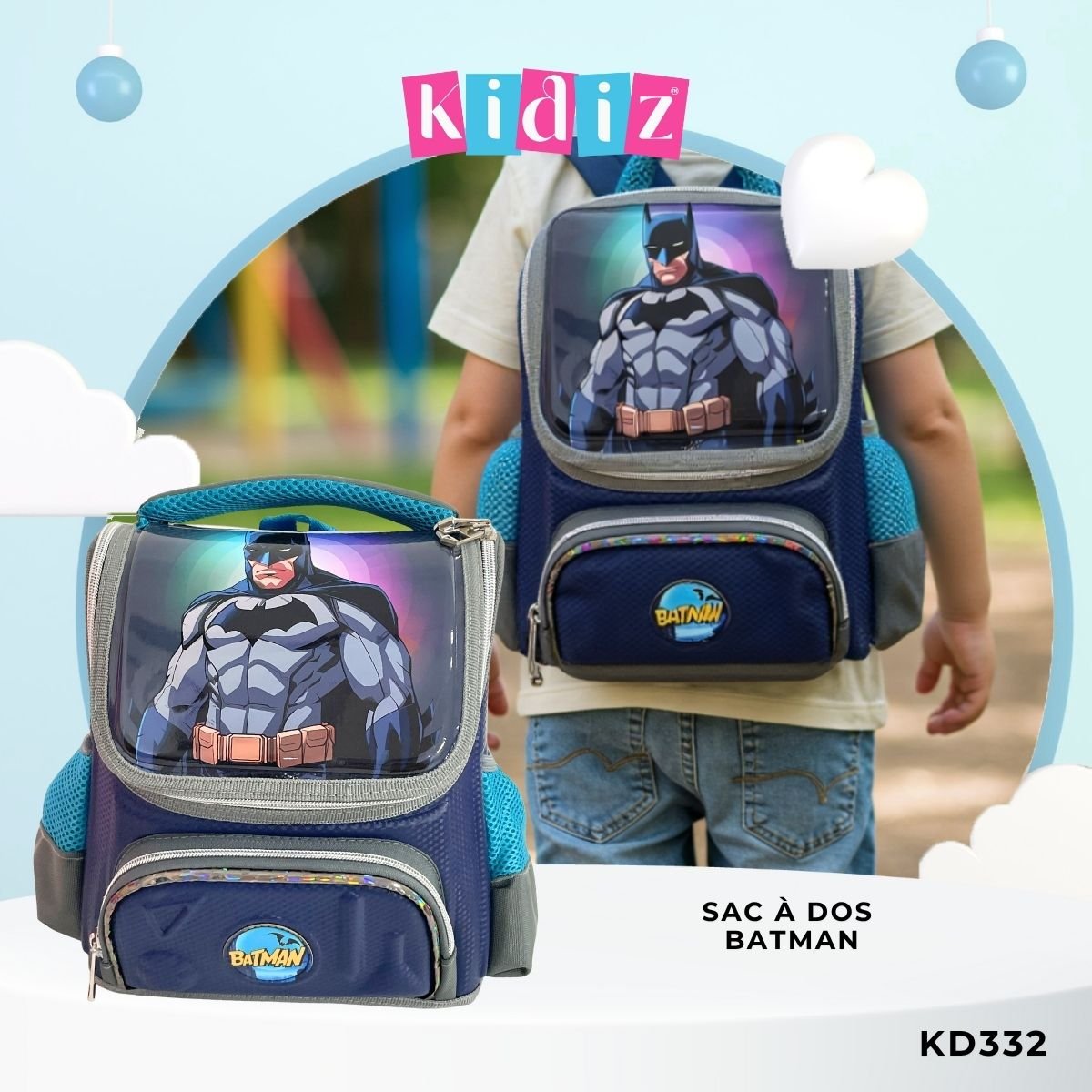 Sac à Dos Adulte Gotham City GCPD - Licence Batman - Noir En Polyester - 18 Pouces - Neuf Avec étiquettes
