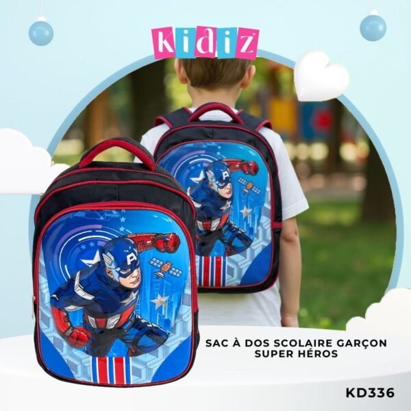 Sac à Dos Scolaire Garçon Super Héro KD336