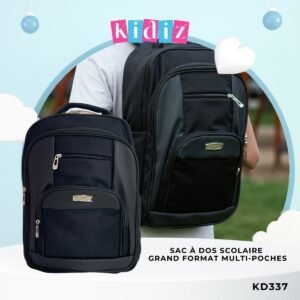 Sac à Dos Scolaire Grand Format Multi-poches KD337