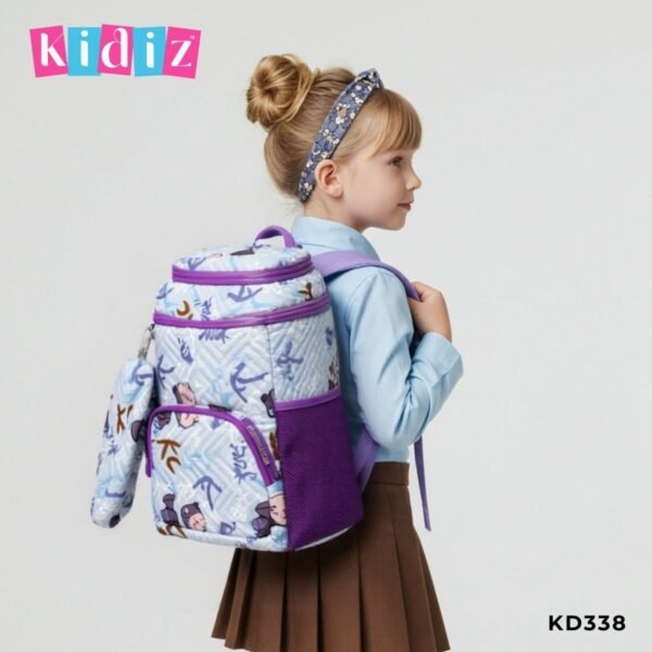 Sac à Dos Scolaire Avec Trousse Marin Bleu KD338 – Image 4