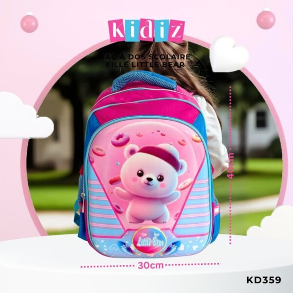 Sac à Dos Scolaire 'Fille Little Bear' KD359 – Image 3