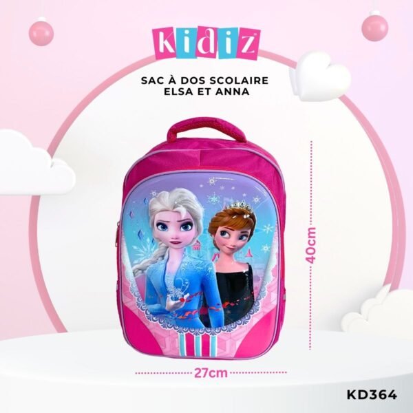 Sac à dos Scolaire Elsa et Anna - KD364 – Image 3