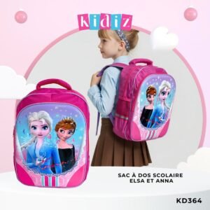 Sac à dos Scolaire Elsa et Anna - KD364