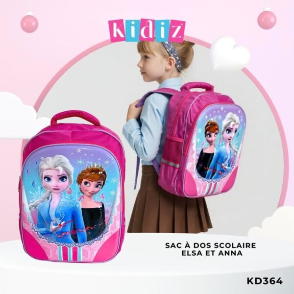 Sac à dos Scolaire Elsa et Anna - KD364