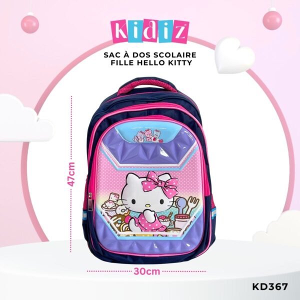 Sac à Dos Scolaire Fille 'Hello Kitty' KD367 – Image 3