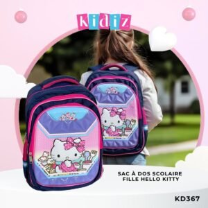 Sac à Dos Scolaire Fille 'Hello Kitty' KD367