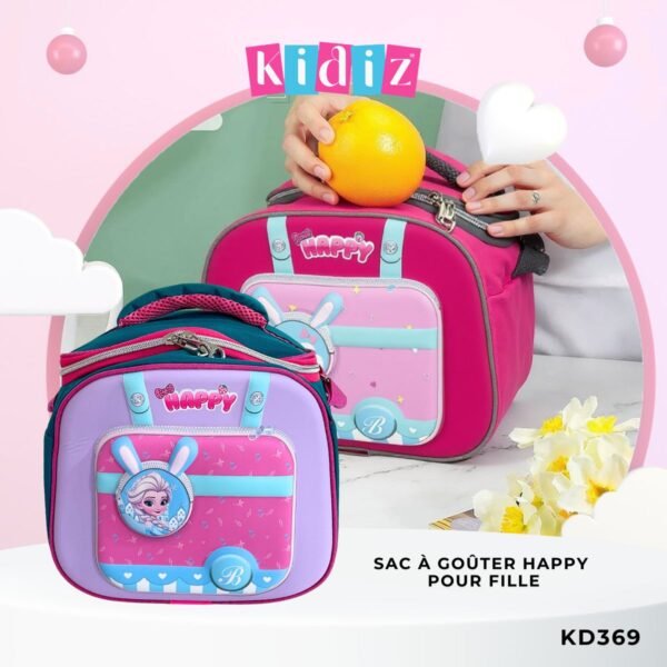 Sac à goûter 'Happy' pour fille - KD369 – Image 3