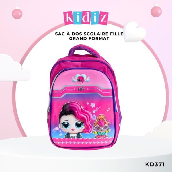 Sac à dos scolaire fille 'Grand Format' KD371 – Image 3