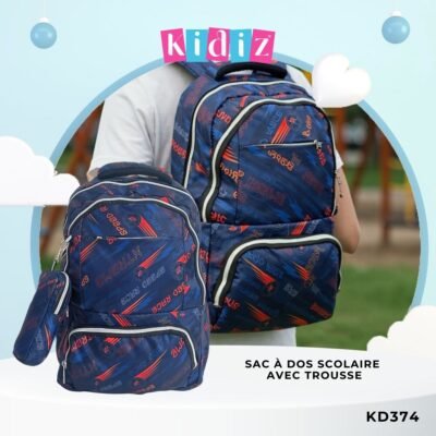 Sac à Dos Scolaire avec trousse KD374