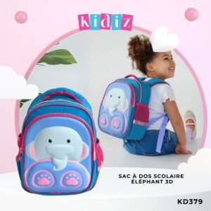 Sac à Dos Scolaire Éléphant 3D - KD379