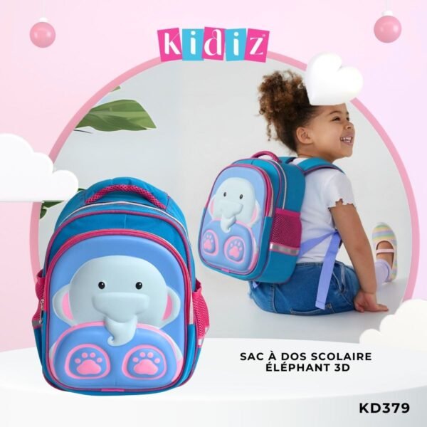 Sac à Dos Scolaire Éléphant 3D - KD379