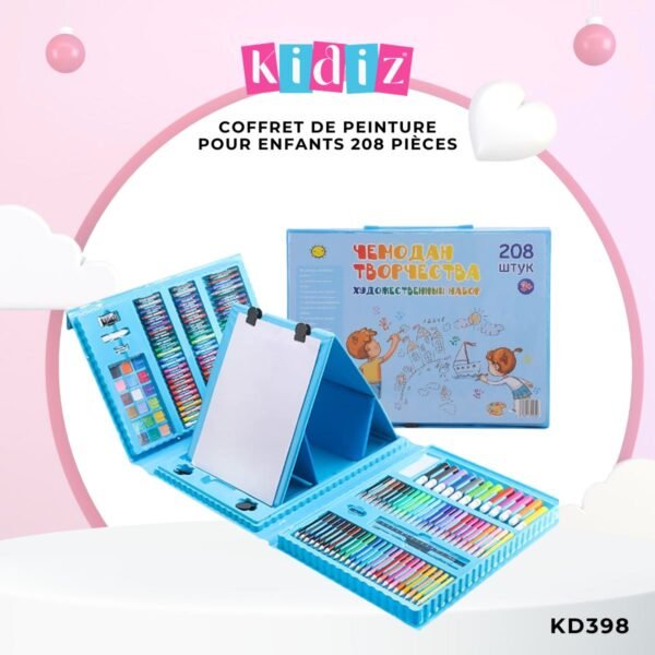 Coffret de peinture pour enfants 208 pièces KD398 – Image 2