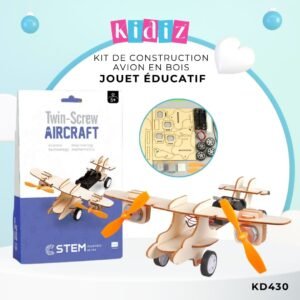 Kit de construction Avion en bois jouet éducatif KD430