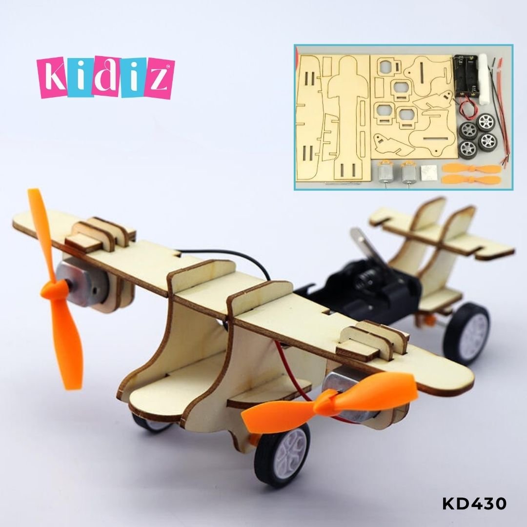 Kit de construction Avion en bois jouet éducatif KD430 – Image 4