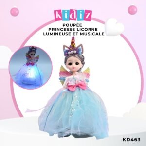 Poupée Princesse Licorne Lumineuse et Musicale KD463
