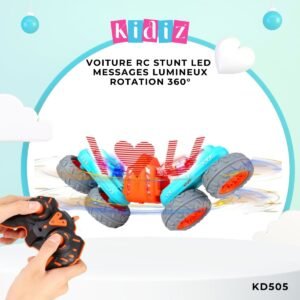 Voiture RC Stunt LED Messages Lumineux & Rotation KD505