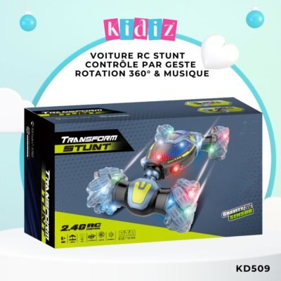 Voiture RCS tunt Contrôle Geste Rotation & Musique KD509